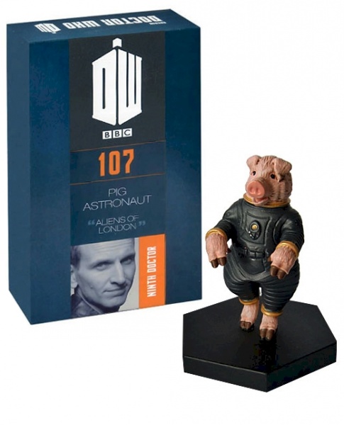 Doctor Who Figure Pig Pilot Astronaut Eaglemoss Boxed Model Issue #107 DAMAGED PACKAGING