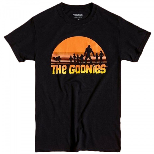 The Goonies 'Sunset Lineup' Black Adult T-Shirts