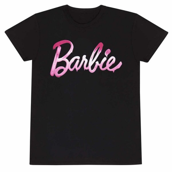 Barbie 'Melted Logo' Black Adult T-Shirts