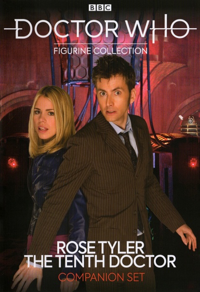Doctor Who Companion Figure Set The 10th Doctor & Rose Tyler Eaglemoss Box Set #2 DAMAGED PACKAGING