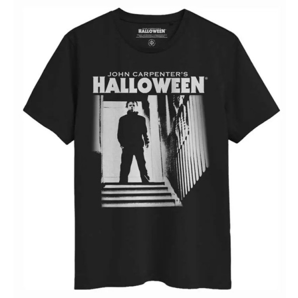 John Carpenter's Halloween 'Stairs' Black Adult T-Shirts