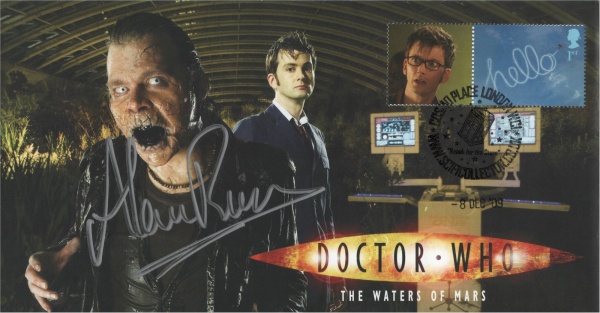 Doctor Who 2009 Special The Waters of Mars Collectible Stamp Cover Signed by ALAN RUSCOE