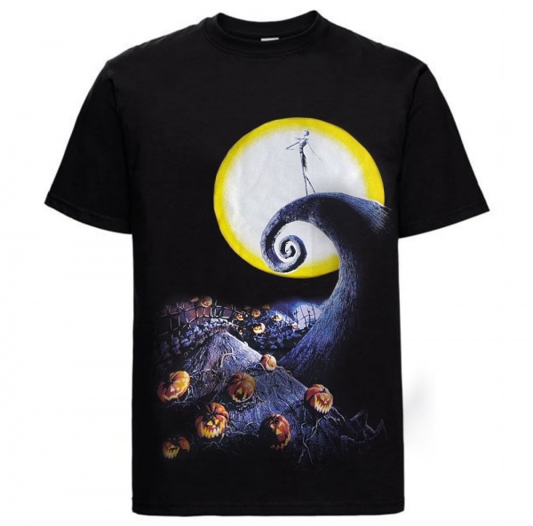The Nightmare Before Christmas 'Spiral' Black Adult T-Shirts