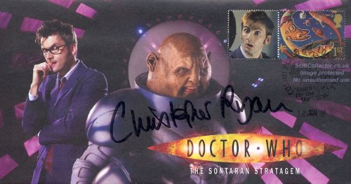 Doctor Who 2008 Series 4 Episode 3 The Sontaran Stratagem Collectible Stamp Cover Signed by CHRISTOPHER RYAN