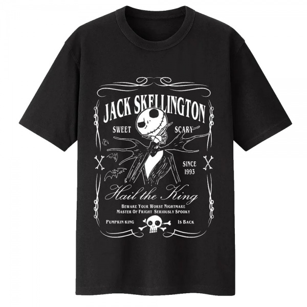 The Nightmare Before Christmas 'Jack Daniels' Black Adult T-Shirts