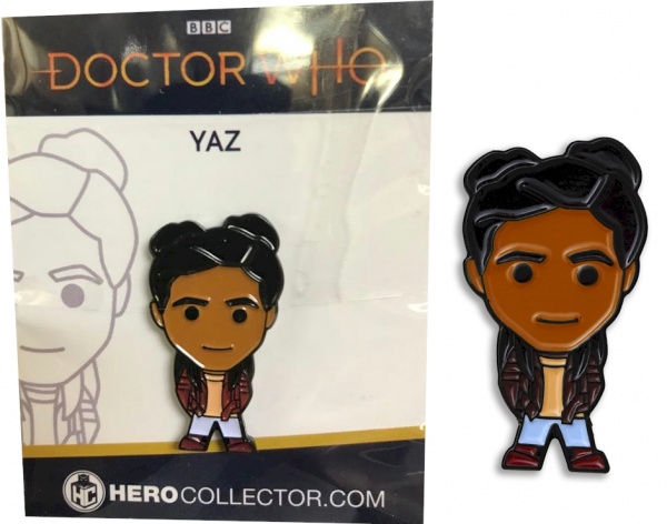 Doctor Who Yasmin 'Yaz' Khan Chibi Style Pin Badge