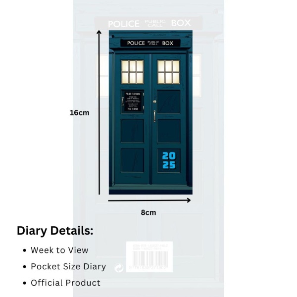 Doctor Who Official 2025 Slim Pocket Diary