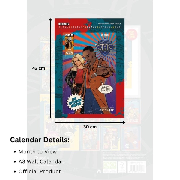 Doctor Who 2025 Deluxe A3 Pull Out Poster Calendar