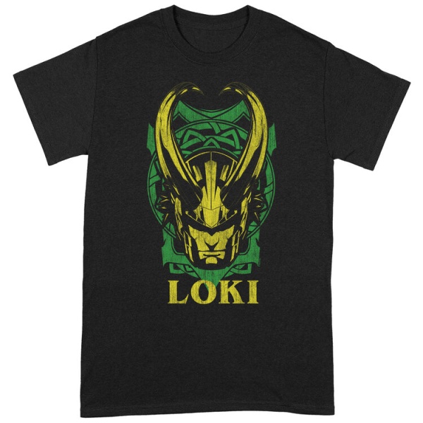 Marvel: Loki 'Helmet' Black Adult T-Shirts