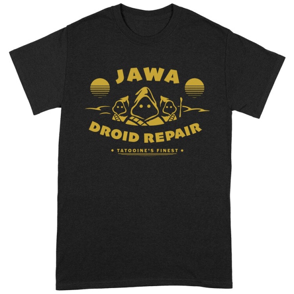 Star Wars: The Mandalorian 'Jawa Droid Repair' Black Adult T-Shirts