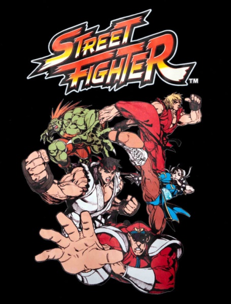 Street Fighter 'Classic Logo' Black Adult T-Shirts