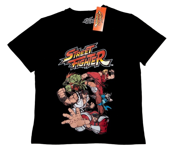 Street Fighter 'Classic Logo' Black Adult T-Shirts
