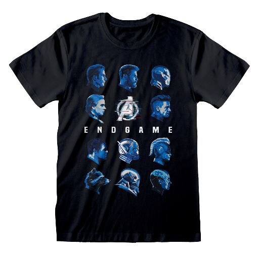 Marvel: Avengers End Game 'Profiles' Black Adult T-Shirts