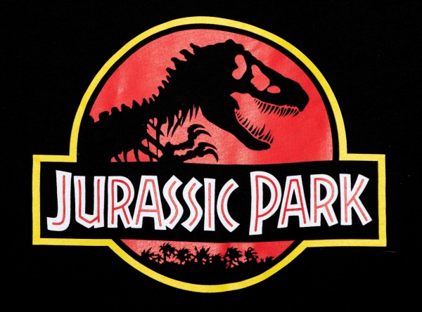 Jurassic Park 'Classic Logo' Black Adult T-Shirts