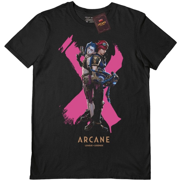 Arcane Jinx & Vi 'Sisterhood' Black Adult T-Shirts