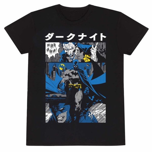 DC Batman 'Manga Cover' Black Adult T-Shirts