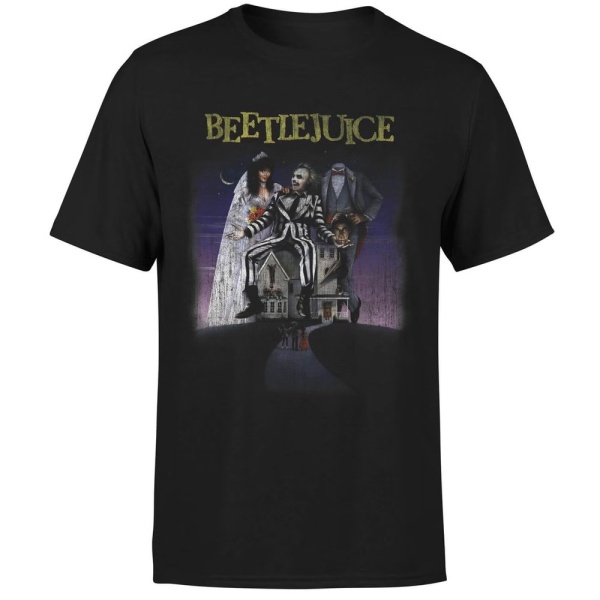 Beetlejuice 'Distressed' Black Adult T-Shirts