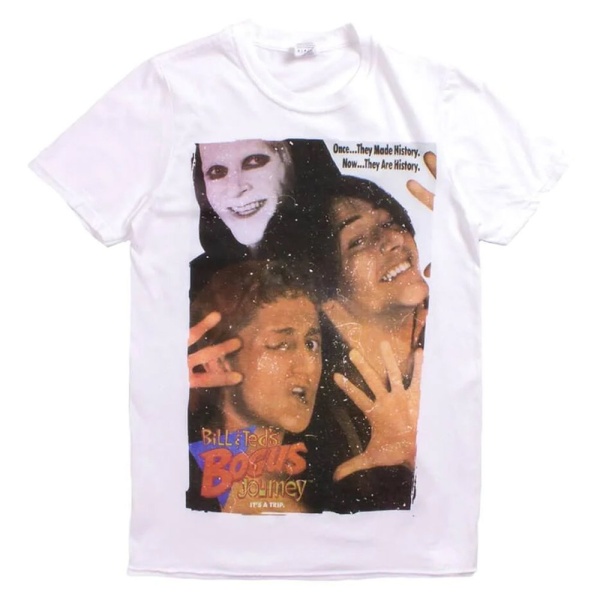 Bill and Ted's Bogus Journey 'Distressed Poster' White Adult T-Shirts