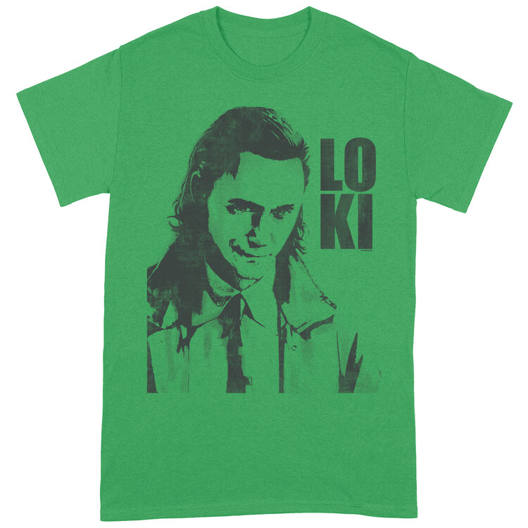 Marvel: Loki 'Headshot' Green Adult T-Shirts