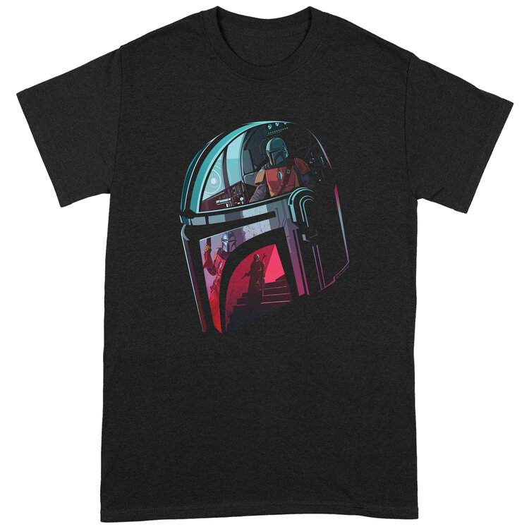 Star Wars: The Mandalorian 'Reflection' Black Adult T-Shirts