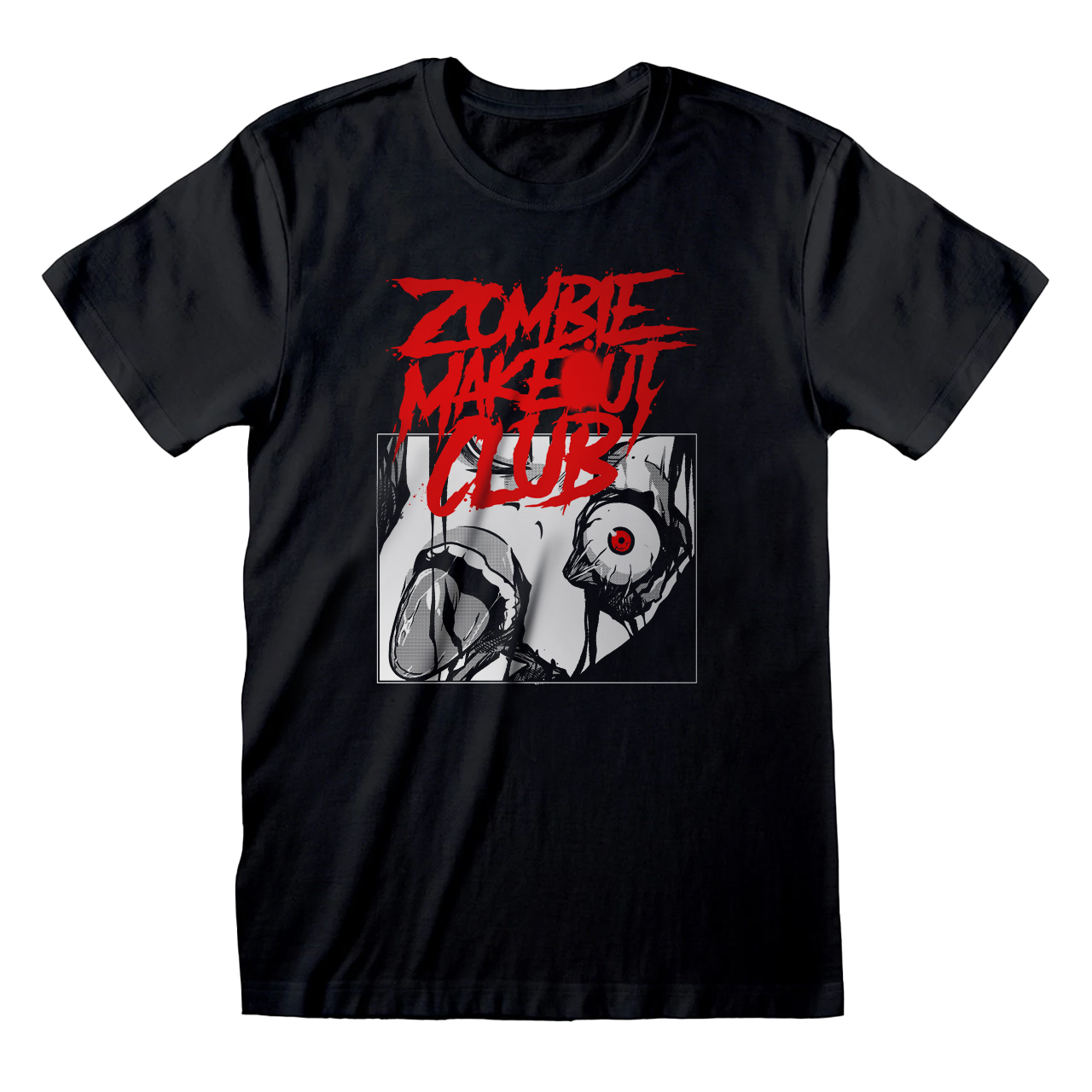 Zombie Makeout Club 'Red Eye' Black Adult T-Shirts