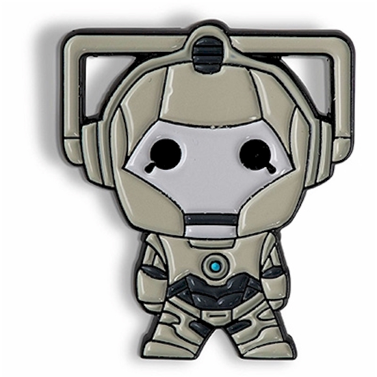 Doctor Who Cyberman Chibi Style Pin Badge