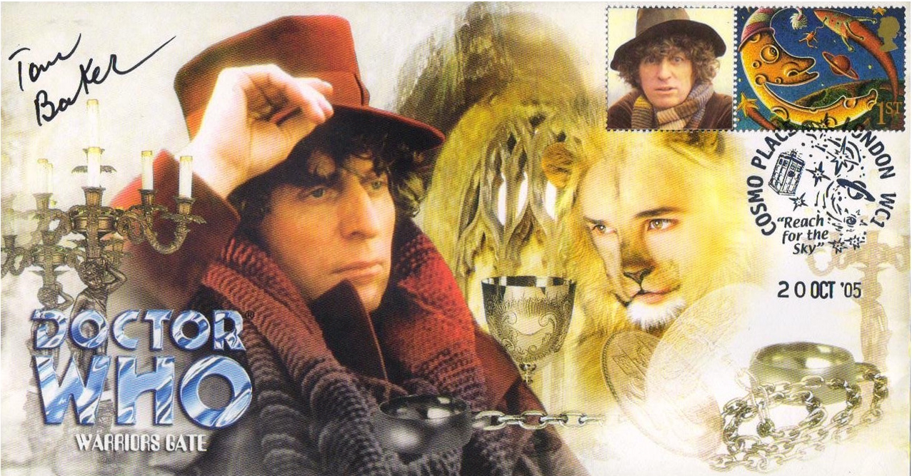 Doctor Who Warriors Gate Collectible Stamp Cover Signed by TOM BAKER