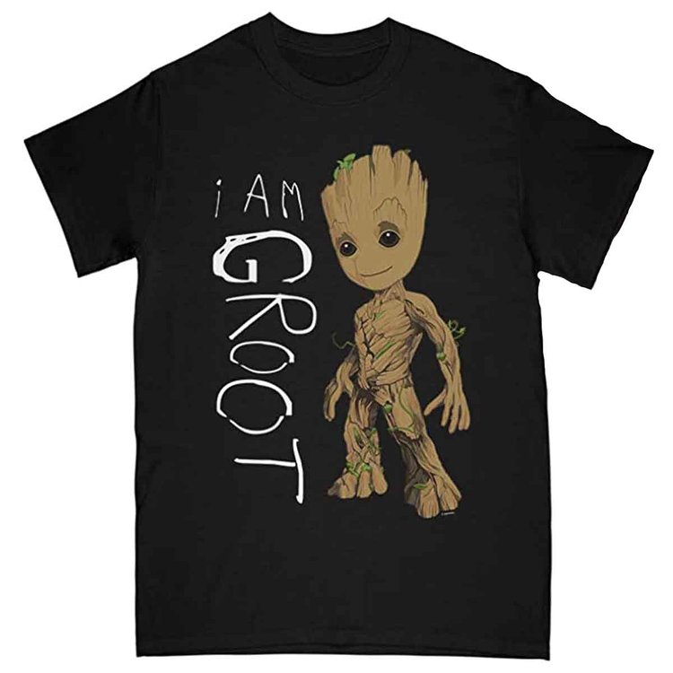 Marvel: Guardians of the Galaxy Vol.2 'I am Groot' Black Adult T-Shirts