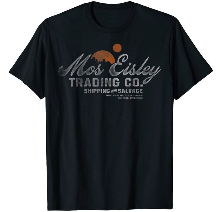 Star Wars: A New Hope 'Mos Eisley Trading Co.' Black Adult T-Shirts