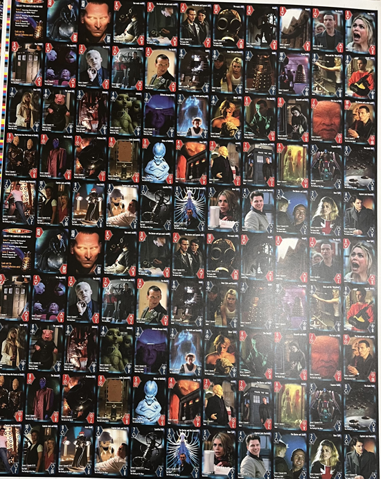 Doctor Who Uncut Playing Card Production Sheets