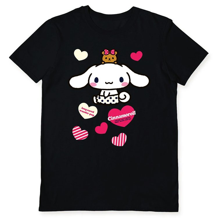 Sanrio 'Cinnamoroll' Black Adult T-Shirts