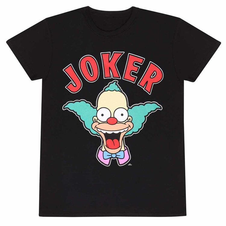 The Simpsons 'Krusty the Clown Joker' Black Adult T-Shirts