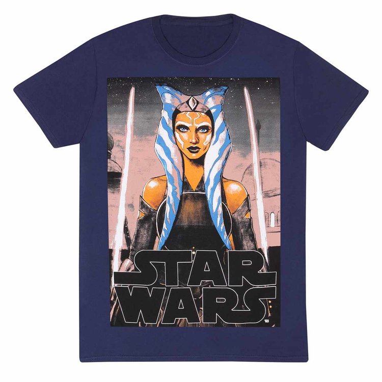 Star Wars: Ahsoka 'White Blades' Blue Adult T-Shirts