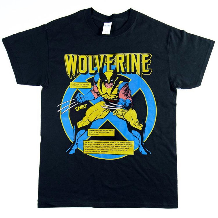 Marvel: Wolverine 'The Mutant' Black Adult T-Shirts