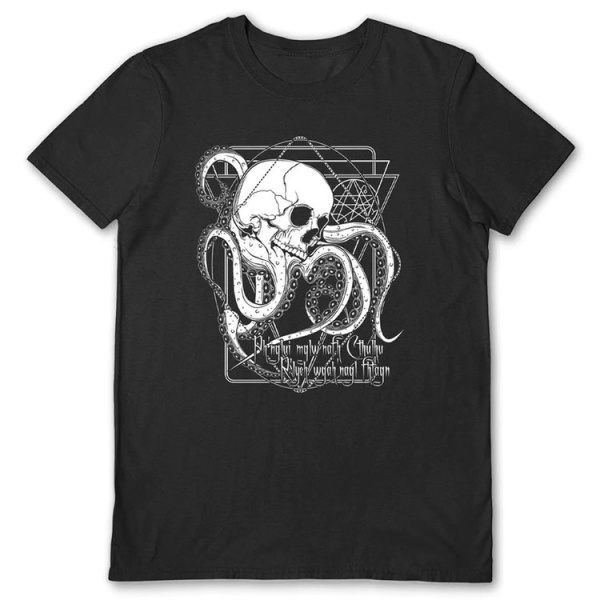 Von Kowen 'Cthuhlu Waits' Black Adult T-Shirts