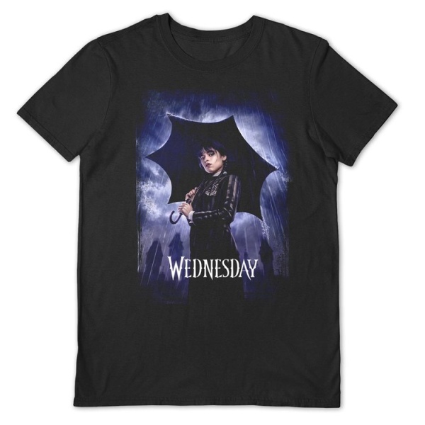 Wednesday 'Umbrella' Black Adult T-Shirts